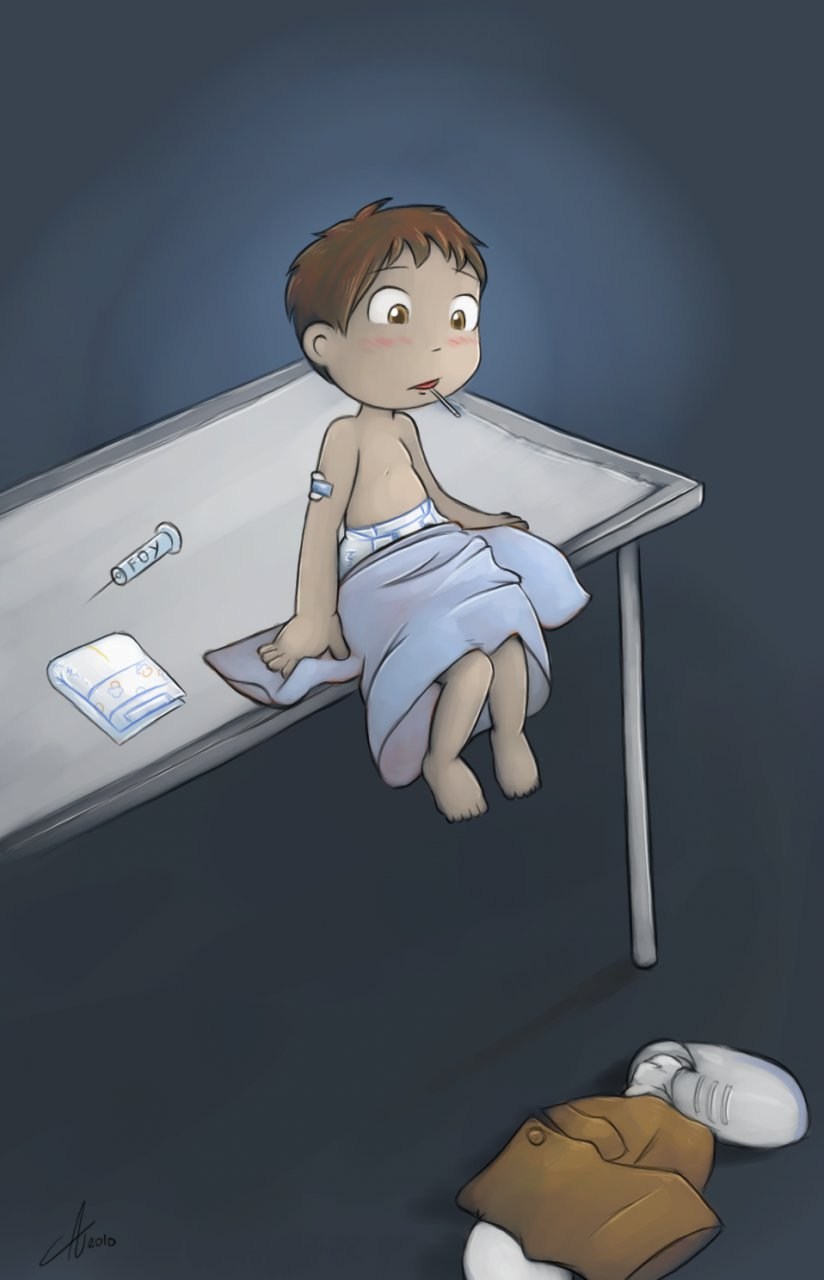 Girl in the diaper