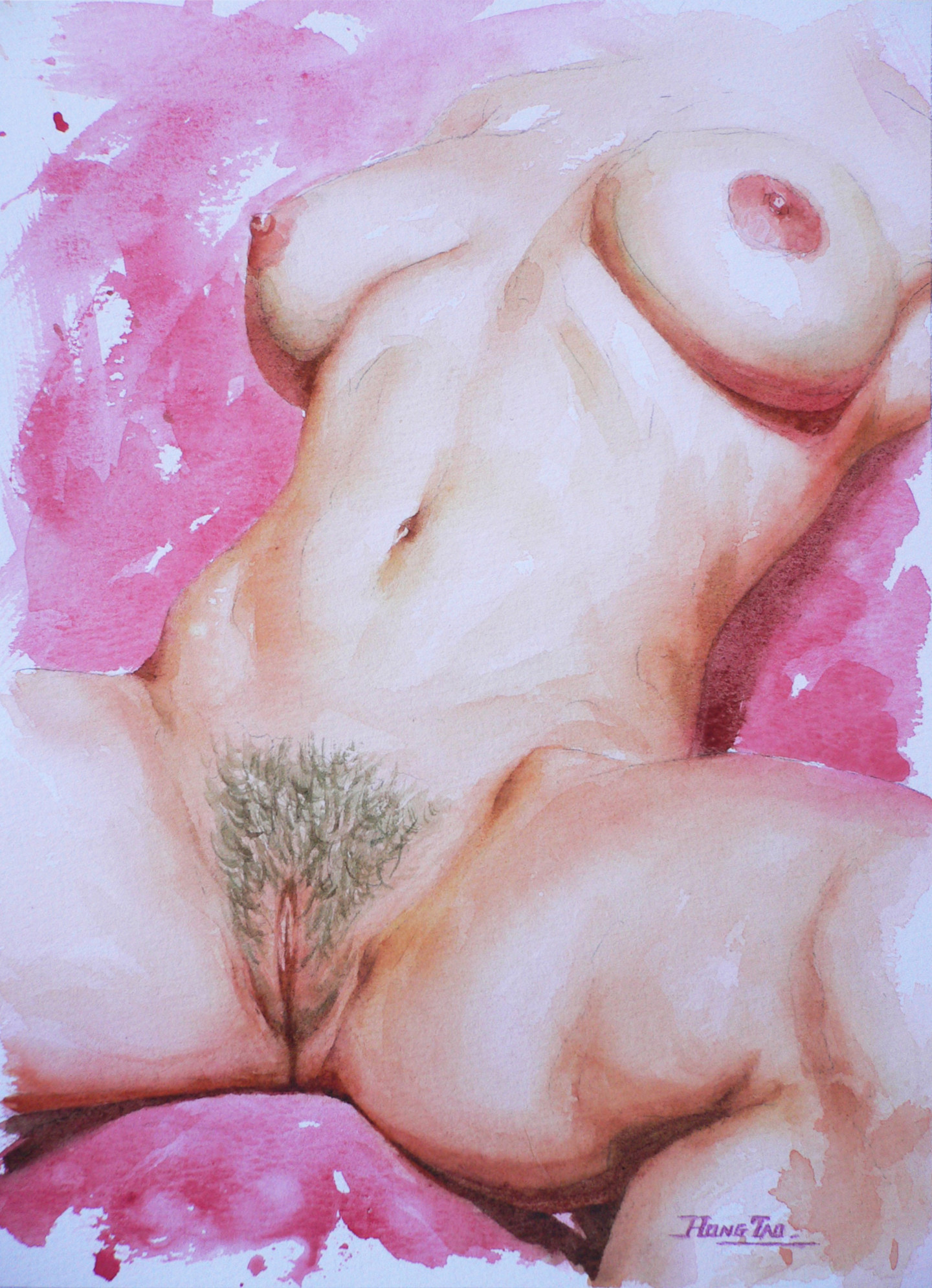 Nude girl art porn star painting
