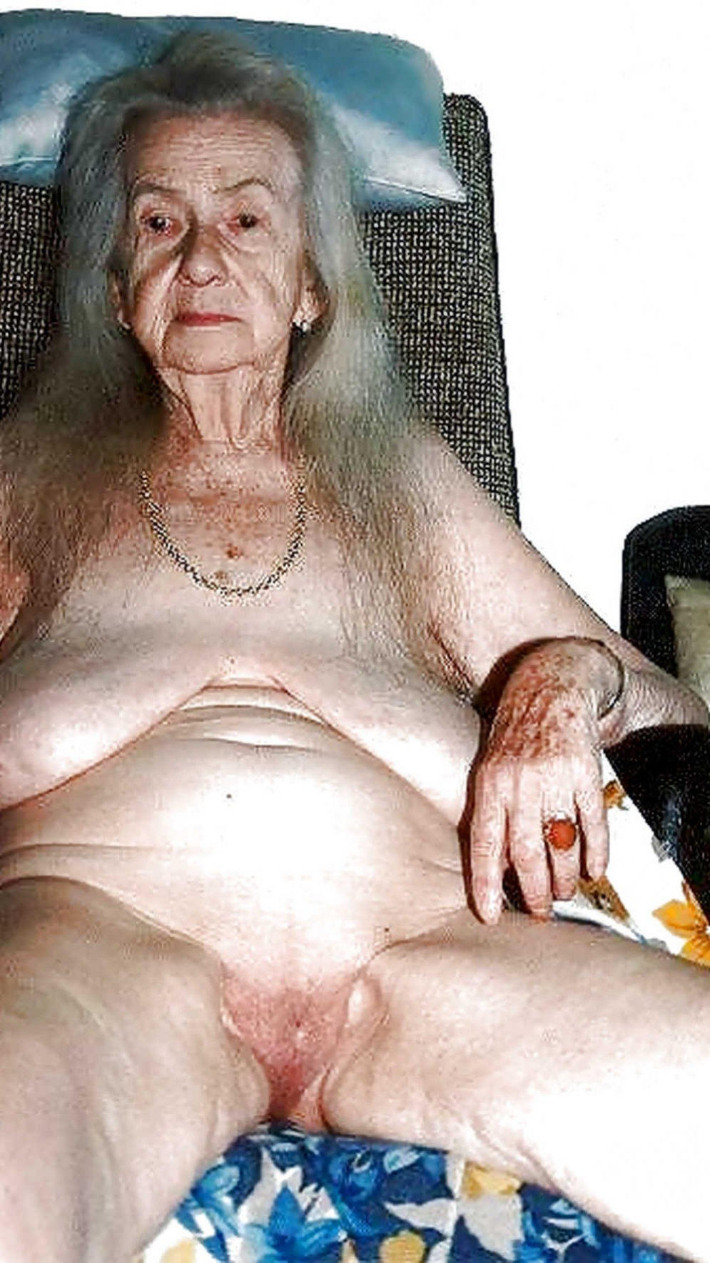 Naked elderly old women