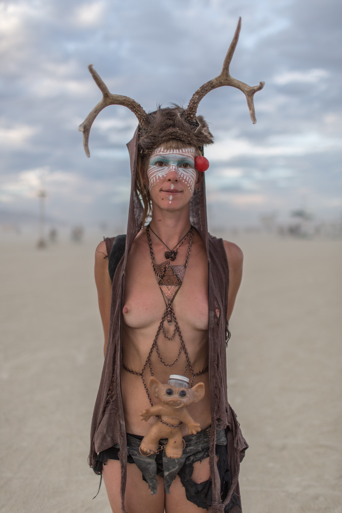 Burning man nude girl