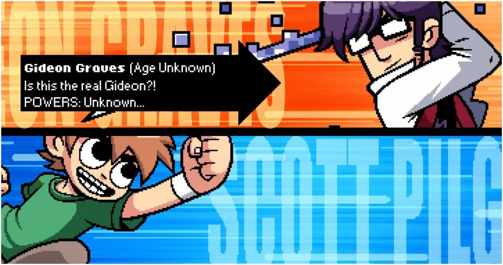 Scott Pilgrim Gideon Blow on the teeth